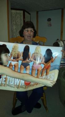 My mother in law thought she was giving my  yo daughter a Disney princess poster Instead she got hometown hotties