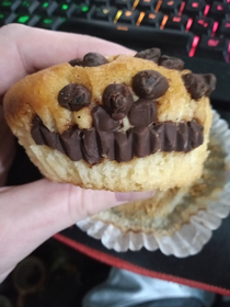 My muffin seems pretty happy to be eaten