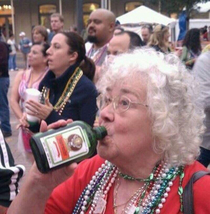 My mum at Mardi Gras