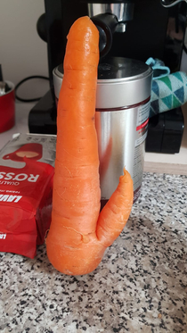My mum sent me a pic of a carrot she bought with a funny shape should I tell her