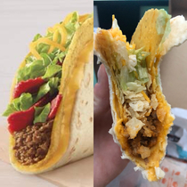 My Nacho crunch double stacked taco from Taco bell