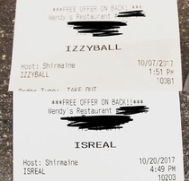 My name is Isabelle Went to the same Wendys twice and had the same cashier