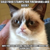 My neighbor tried to get me to buy his food stamp card so he could buy fireworks and beer