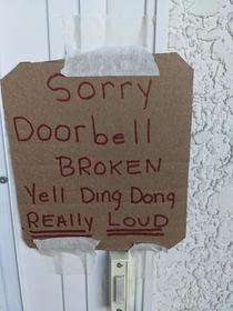 My neighbour put this above his doorbell