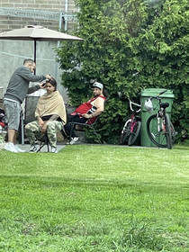 My neighbours are fighting round  was one of them reporting the other for running a scooter repair shop from his basement he has now moved on to cutting hair