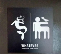 My new favorite restroom sign