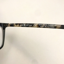 My new glasses have a cute little message