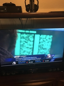 My news channel used Fallout  hacking screen as a representation of Wikileaks