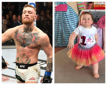 My niece doing her best Conor McGregor walk