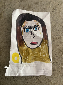My niece drew me I think its time for a hair appointment 