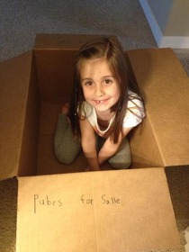 My niece wanted to help out with selling their new puppies