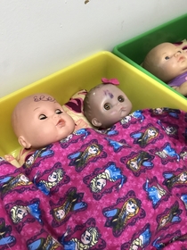 My nieces doll has seen some shit