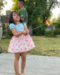 My nieces first experience with a sparkler
