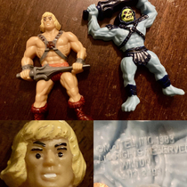 My original HE-MAN cake topper from  has  eyebrows