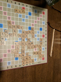 My parents recently celebrated their rd anniversary They got stoned and played Scrabble