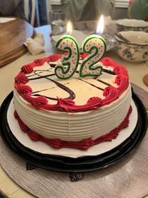My parents threw me a belated birthday party at their house and my Mom was confident she had the correct candles before I showed up