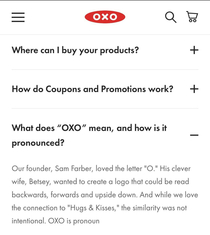 My partner and I were trying to figure out how to pronounce OXO