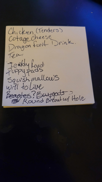 my partner laughed at my shopping list