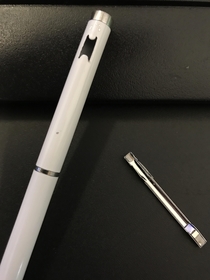 My pen lost its clip and looks terrified of what might happen next