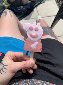My peppa pig ice cream is a bit questionable