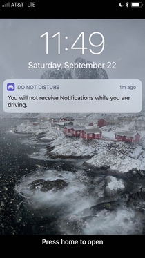 My phone vibrated when I was driving I look down to check it and see this