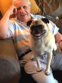 My photogenic Grandpa and pug