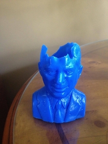 My plastic-mold of JFK came out of the machine like this