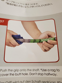 My putter grip came with instructions