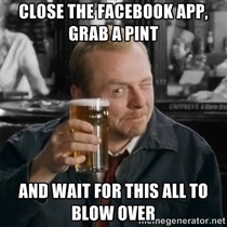 My reaction upon seeing that my ex-girlfriend has posted a message on my wifes Facebook timeline
