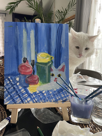 My recent art piece Composition with the cat