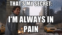My response when my friend asked me why I was working out if my knee was in so much pain