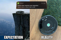 My roomba is suck near a cliff