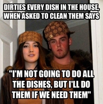 My roommate and her boyfriend everyone The only rule in the house is to do your dishes Story in comments
