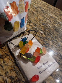 My roommate has been very heartbroken over a recent breakup So I took some time for crafts and made a gummy bear sex orgy diorama for her to find when she got home last night complete with a tie wire construction gummy bear sex swing She said it made her 