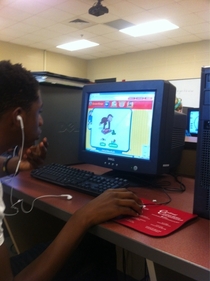 My school recently put up an internet filter that blocked most game websites The guy next to me got desperate and he played this Curious George game for nearly an hour