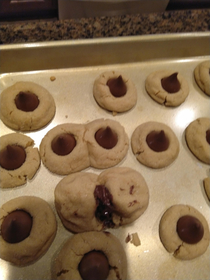 My sister had fun making cookies with me and my mother