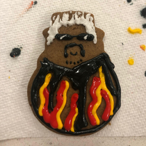 My sister made a Guy Fieri gingerbread