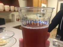 My sister made my Mother-in-law a drink