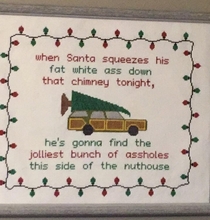 My sister made this and now it proudly hangs by my parents table
