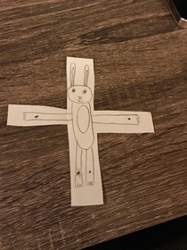 My sister started helping out with Sunday school at her local church One of the kids drew this over the weekend The assignment was to draw a picture that best represents what Easter is