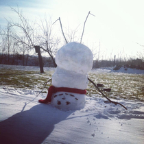 My sisters and I made this upside down snowman  years ago today