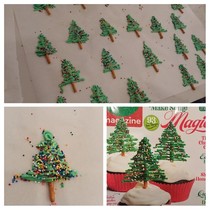 My sisters Christmas tree cookies came out so much better than we expected