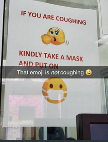 My sisters school health clinic may need some emoji-education