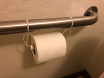 My slumlord upping her slumlord game with this new toilet paper holder