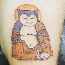 My Snorlax Buddha tattoo