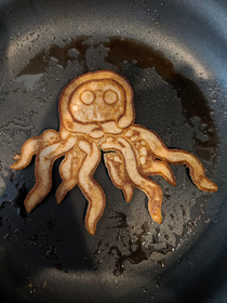 My son asked for an octopus pancake and I may have accidentally summoned some sort of Eldritch horror instead