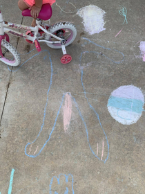 My son drew this at the neighbors house