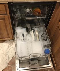 My son learned that there is a difference in dishwasher vs dish washing detergents