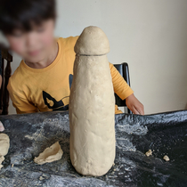 My son made a rocket ship out of clay