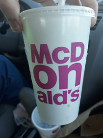 My son said  look dad its Mc-D on aids